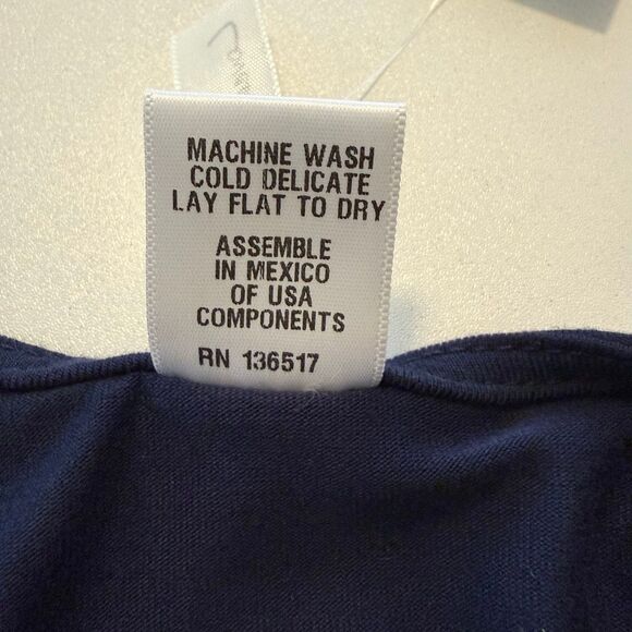 NEW Loveappella Navy Jersey Knit Short Sleeve Jogger Style Jumpsuit Sz M Casual - Picture 12 of 15